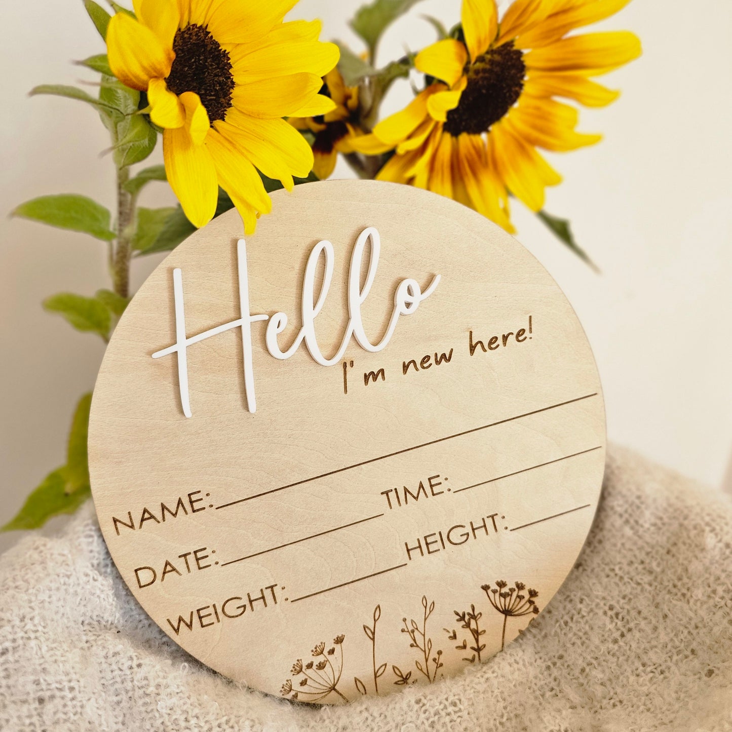 Newborn Announcement Plaque