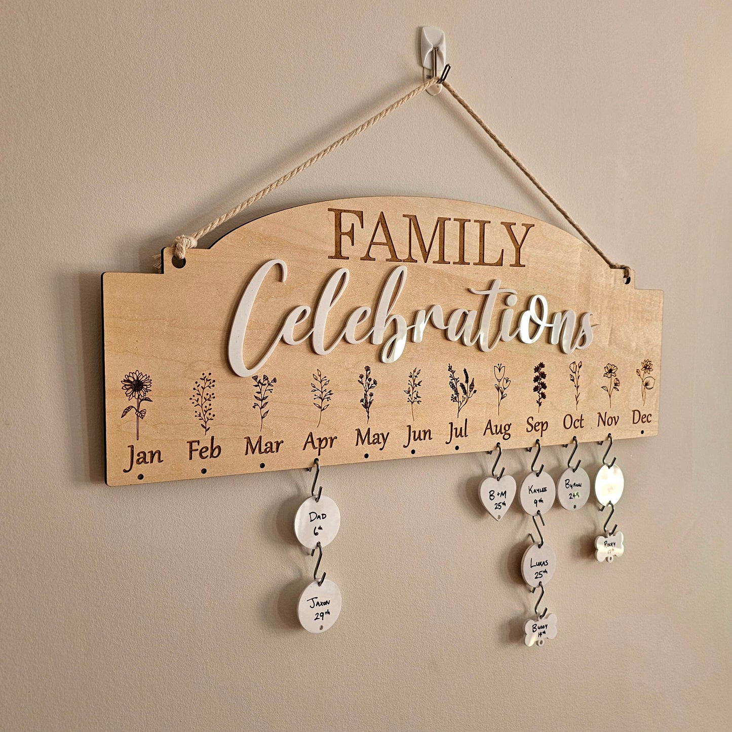 Celebration Calendar Personalised