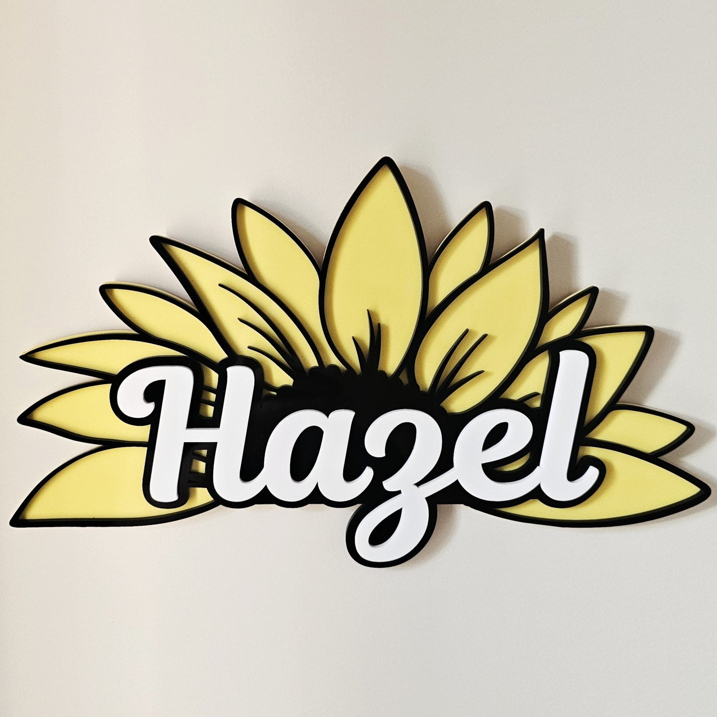 Sunflower Triple Layer Acrylic Name