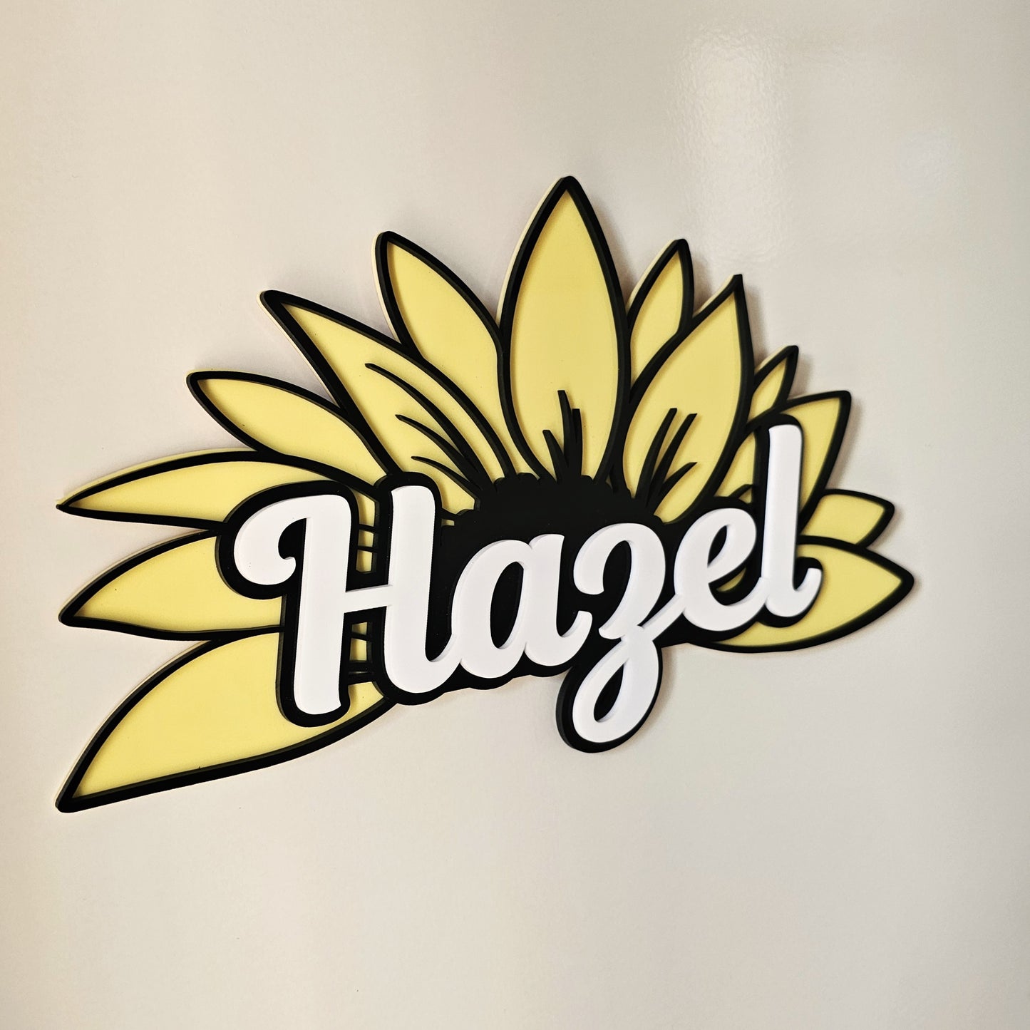 Sunflower Triple Layer Acrylic Name