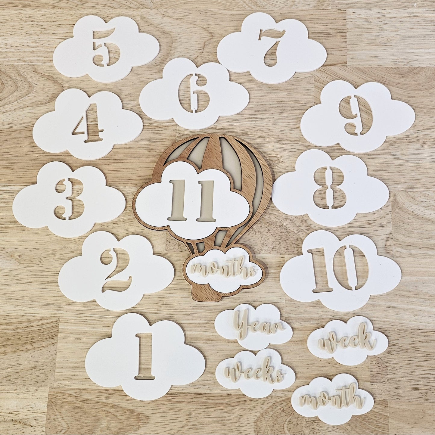 Hot Air Balloon Baby Milestone Set