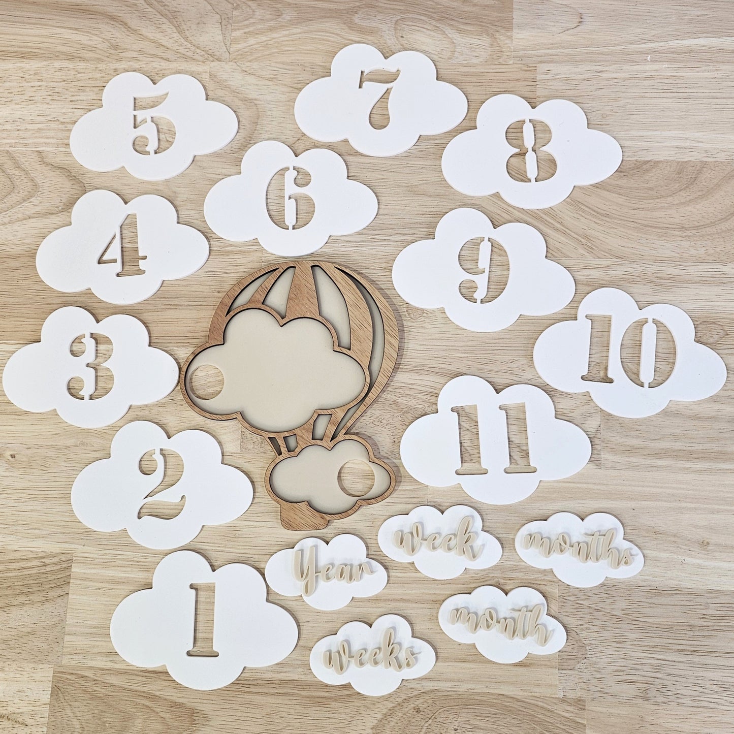 Hot Air Balloon Baby Milestone Set