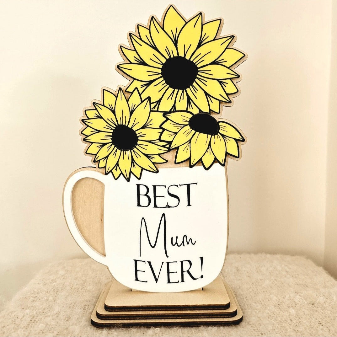 Sunflower Mug Sign For Mum