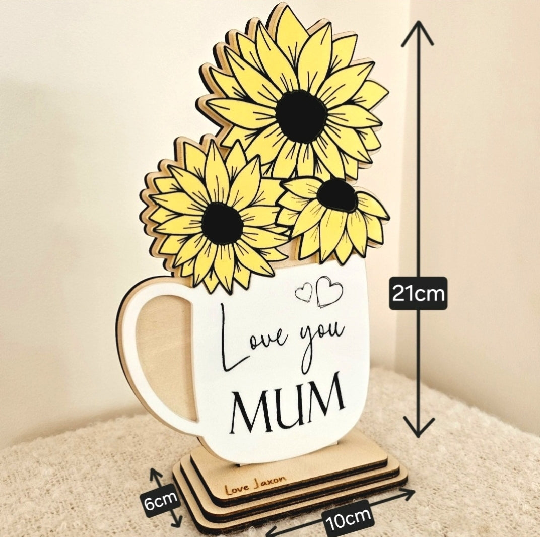 Sunflower Mug Sign For Mum