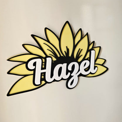 Sunflower Triple Layer Acrylic Name