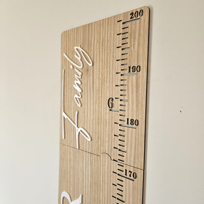 Family Personalised Height Chart - 200cm