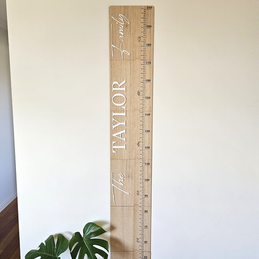 Family Personalised Height Chart - 200cm