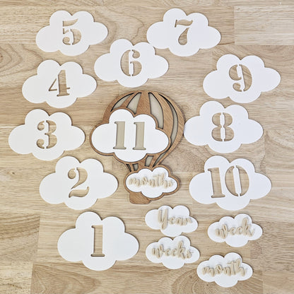 Hot Air Balloon Baby Milestone Set
