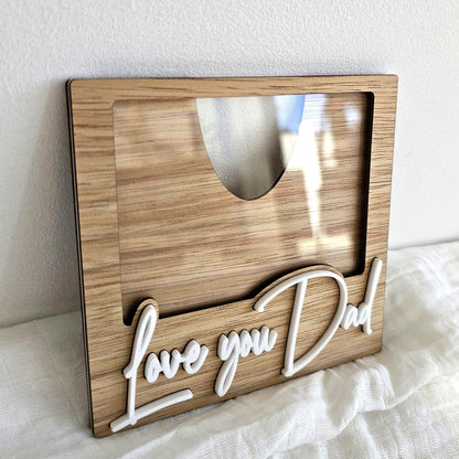 Magnetic Photo Frame Dad - Blackwood