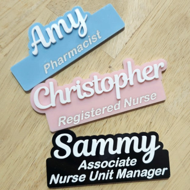 Name Badge (font 3)