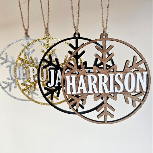 Snowflake Name Bauble