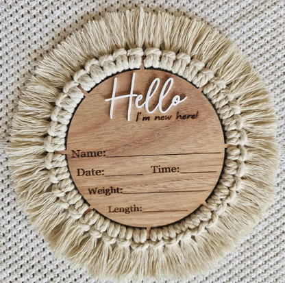Newborn Announcement Bohemian Style