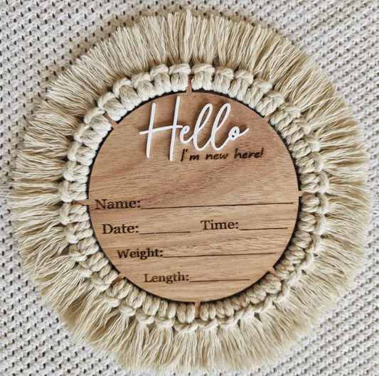Newborn Announcement Bohemian Style